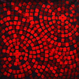 Abstract Red Mosaic