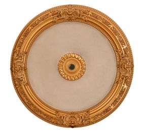 36in Gold Beige Medallion