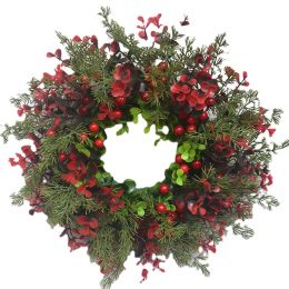 American Christmas Decoration Simulation Red Fruit Eucalyptus Leaf Door Hanging Props