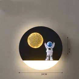 Bedroom Bedside Astronaut-shaped Shelf Wall Lamp