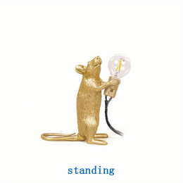 Creative Nordic Resin Mouse Table Lamp Desk LED Night Lights Small Mini Rat Desk Lamps