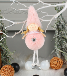 Long Legged Plush Angel Doll Christmas Tree Pendant