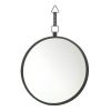 Accent Plus Round Black Mirror with Strap