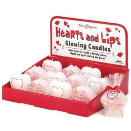 Accent Plus Hearts and Lips Glowing Candles with Display (12)