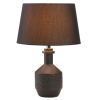 Nikki Chu Lamp with Geometric Detailing - Black