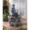 Accent Plus Buddha Lighted Garden Fountain