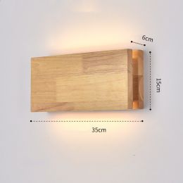 Solid Wood Wall Lamp Bedside Porch Hallway Balcony New Chinese Style