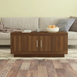 vidaXL Coffee Table Brown Oak 40.2"x19.7"x17.7" Engineered Wood