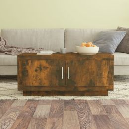 vidaXL Coffee Table Smoked Oak 40.2"x19.7"x17.7" Engineered Wood