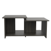 Linlock 1-Shelf Coffee Table Black Wengue