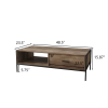 Modern Coffee Table With Drawers And Storage Shelves; Modern Furniture Decor; for Living Room Reception; Easy Assembly; Rectangular Unique Coffee Tabl