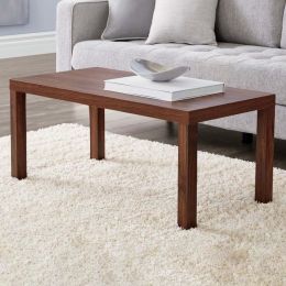 Wooden Coffee Table; Sofa Center Table for Living Room; Home; Office( Walnut Color)