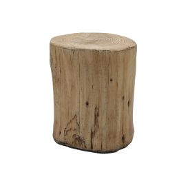 Outdoor Faux Wood Stump Side Table Coffee Table; Side table ; End Table Accent table Round Light Brown