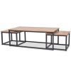 vidaXL Coffee Table Set 3 Pieces Ash