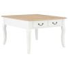 vidaXL Coffee Table White 31.5"x31.5"x19.7" Wood