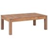 vidaXL Coffee Table Solid Teak Wood with Natural Finish 43.3"x23.6"x15.7"