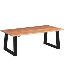 vidaXL Coffee Table Solid Acacia Wood 43.3"x23.6"x15.7"