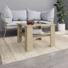 vidaXL Coffee Table Sonoma Oak 23.6"x23.6"x16.5" Engineered Wood