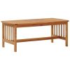 vidaXL Coffee Table 40.2"x19.7"x16.9" Solid Acacia Wood