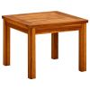 vidaXL Patio Coffee Table 17.7"x17.7"x14.2" Solid Acacia Wood