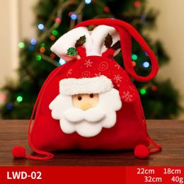 Christmas Gift Portable Brushed Gift Bag