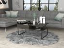 Squire 1-Shelf Lift Top Coffee Table Carbon Espresso and Onyx