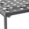 Alexander Outdoor Iron Coffee Table; Black