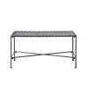 Alexander Outdoor Iron Coffee Table; Black