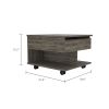 Peterson 1-Drawer 1-Shelf Lift Top Coffee Table Dark Brown