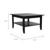 Danvers Rectangle Coffee Table Black Wengue