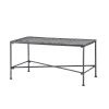 Alexander Outdoor Iron Coffee Table; Black