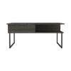 Squire 1-Shelf Lift Top Coffee Table Carbon Espresso and Onyx