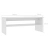 vidaXL Coffee Table White 39.4"x15.7"x15.7" Engineered Wood