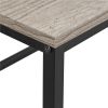 Modern Coffee Table with Storage Shelf; Rustic Gray/Black