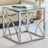 Glass End Table Gold Small Coffee Table Sofa Table