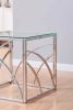 Glass End Table Gold Small Coffee Table Sofa Table