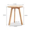 Round End Table- Small End Table Side Table Coffee Table Bedside Table Night Stand for Living Room Bedroom & Balcony; 100% Natural Solid Oak Wood Easy