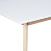 47.2" Modern Dining Table; Solid Wood Dining Table Leisure Coffee Tea Table; white