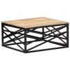 vidaXL Coffee Table 26.8"x26.8"x13.8" Solid Mango Wood