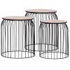 vidaXL Coffee Tables 3 pcs Black