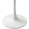 32"Modern Round Dining Table with Printed White Marble Table Top; Metal Base Dining Table; End Table Leisure Coffee Table