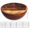 vidaXL Coffee Table Bowl-shaped with Steel Base Solid Reclaimed Wood