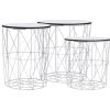 vidaXL Coffee Table 3 pcs White