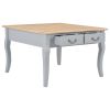 vidaXL Coffee Table Gray 31.5"x31.5"x19.7" Wood