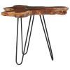 vidaXL Coffee Table 27.5"x17.7" Solid Teak Wood and Polyresin