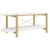 Coffee Table White 43.3"x18.9"x15.7" Engineered Wood