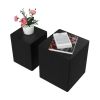 Upgrade MDF Nesting table/side table/coffee table/end table for living room; office; bedroom ; Black Oak; set of 2