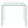 vidaXL Coffee Table Tempered Glass 19.5"x19.7"x17.7" Clear