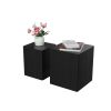 Upgrade MDF Nesting table/side table/coffee table/end table for living room; office; bedroom ; Black Oak; set of 2