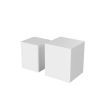 Upgrade MDF Nesting table/side table/coffee table/end table for living room; office; bedroom White; set of 2